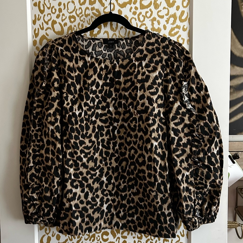 J. Crew Animal Print Top